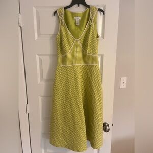 Liz Claiborne Green Polka Dot Dress